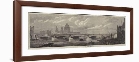 Blackfriars New Bridge over the Thames-null-Framed Giclee Print