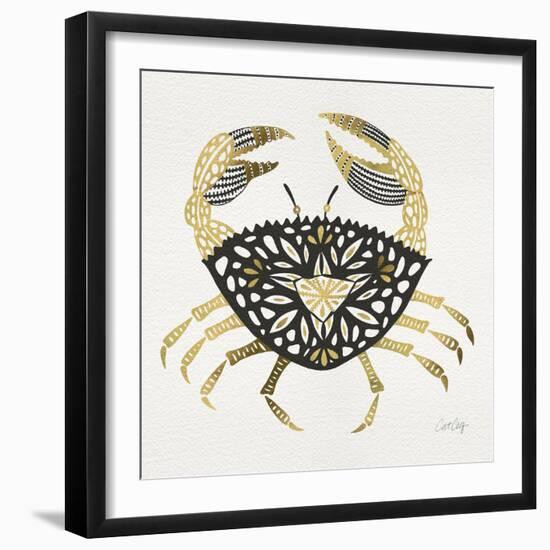 BlackGold-Crab-Artprint-Cat Coquillette-Framed Premium Giclee Print