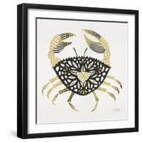 BlackGold-Crab-Artprint-Cat Coquillette-Framed Premium Giclee Print