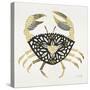 BlackGold-Crab-Artprint-Cat Coquillette-Stretched Canvas