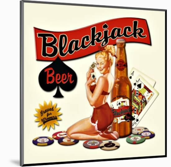 Blackjack Beer-null-Mounted Giclee Print