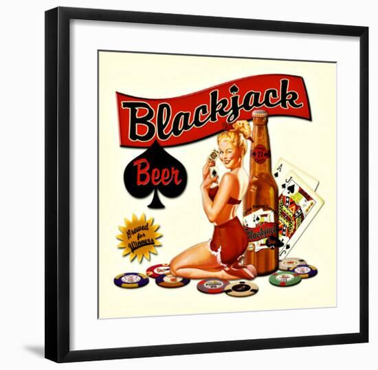 Blackjack Beer-null-Framed Giclee Print