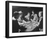 Blackjack Game in Progress at Las Vegas Club-Peter Stackpole-Framed Photographic Print