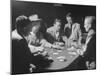 Blackjack Game in Progress at Las Vegas Club-Peter Stackpole-Mounted Photographic Print