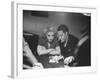 Blackjack Game in Progress at Las Vegas Club-Peter Stackpole-Framed Photographic Print