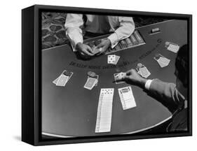 Blackjack is a Moneymaking Gambling Game in the Gambling Halls-J^ R^ Eyerman-Framed Stretched Canvas