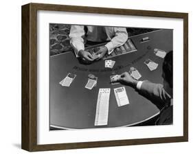 Blackjack is a Moneymaking Gambling Game in the Gambling Halls-J^ R^ Eyerman-Framed Photographic Print