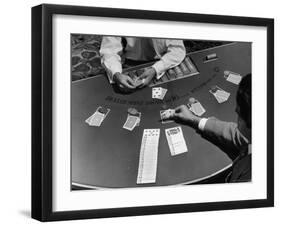 Blackjack is a Moneymaking Gambling Game in the Gambling Halls-J^ R^ Eyerman-Framed Photographic Print