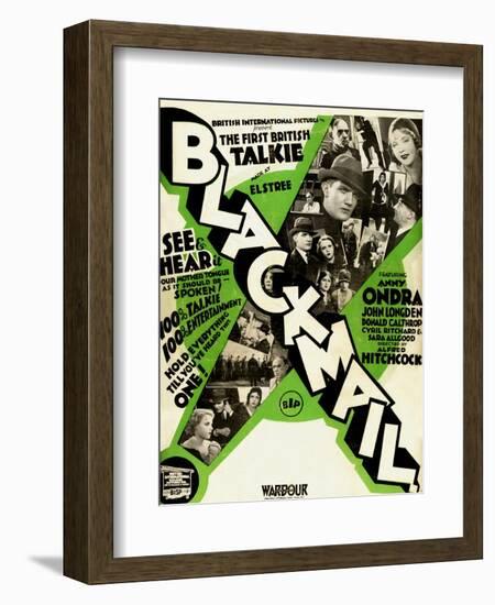 Blackmail, 1929, 1929, Directed by Alfred Hitchcock-null-Framed Giclee Print