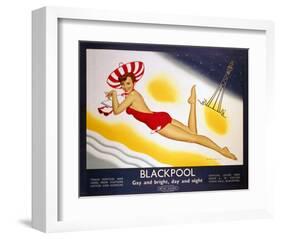Blackpool Gay and Bright-null-Framed Art Print