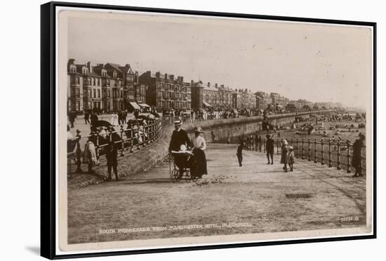 Blackpool, Lancashire: South Promenade, from Manchester Hotel-null-Framed Stretched Canvas