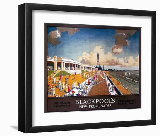 Blackpool New Promenades-null-Framed Art Print
