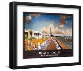 Blackpool New Promenades-null-Framed Art Print