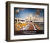 Blackpool New Promenades-null-Framed Art Print