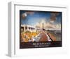 Blackpool New Promenades-null-Framed Art Print