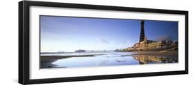 Blackpool seafront with North Pier and Tower.-Joe Cornish-Framed Photo