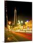 Blackpool Tower and Illuminations, Blackpool, Lancashire, England, United Kingdom-Roy Rainford-Mounted Photographic Print