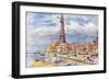 Blackpool, Tower, Beach-Albert Woods-Framed Art Print