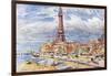 Blackpool, Tower, Beach-Albert Woods-Framed Art Print