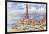 Blackpool, Tower, Beach-Albert Woods-Framed Art Print