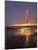 Blackpool Tower Reflected on Wet Beach at Dusk, Blackpool, Lancashire, England, United Kingdom-Martin Child-Mounted Photographic Print