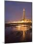 Blackpool Tower Reflected on Wet Beach at Dusk, Blackpool, Lancashire, England, United Kingdom-Martin Child-Mounted Photographic Print