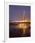 Blackpool Tower Reflected on Wet Beach at Dusk, Blackpool, Lancashire, England, United Kingdom-Martin Child-Framed Photographic Print