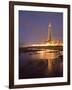 Blackpool Tower Reflected on Wet Beach at Dusk, Blackpool, Lancashire, England, United Kingdom-Martin Child-Framed Photographic Print