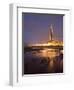 Blackpool Tower Reflected on Wet Beach at Dusk, Blackpool, Lancashire, England, United Kingdom-Martin Child-Framed Photographic Print