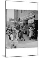 Blacks Shopping on Main Street-Dorothea Lange-Mounted Art Print