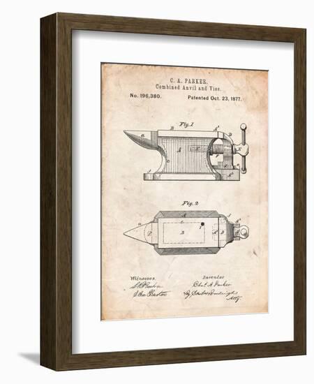 Blacksmith Anvil Patent-Cole Borders-Framed Art Print