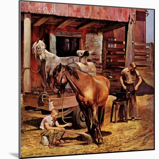 "Blacksmith," July 13, 1946-John Falter-Mounted Giclee Print