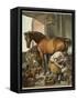 Blacksmith Puts a New Shoe on a Bay Mare-Edwin Henry Landseer-Framed Stretched Canvas