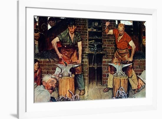 Blacksmith's Boy-Heel and Toe-Norman Rockwell-Framed Giclee Print