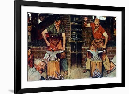 Blacksmith's Boy-Heel and Toe-Norman Rockwell-Framed Giclee Print