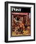 "Blacksmith," Saturday Evening Post Cover, July 13, 1946-John Falter-Framed Giclee Print