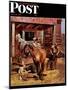 "Blacksmith," Saturday Evening Post Cover, July 13, 1946-John Falter-Mounted Giclee Print