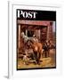 "Blacksmith," Saturday Evening Post Cover, July 13, 1946-John Falter-Framed Giclee Print