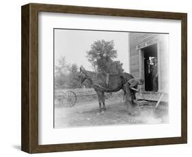 Blacksmith Shoeing a Horse-null-Framed Photographic Print