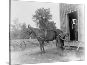 Blacksmith Shoeing a Horse-null-Stretched Canvas