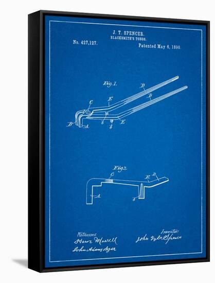 Blacksmith Tongs Patent-Cole Borders-Framed Stretched Canvas