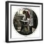 Blacksmith Working at an Anvil-null-Framed Giclee Print