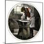 Blacksmith Working at an Anvil-null-Mounted Giclee Print