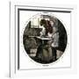 Blacksmith Working at an Anvil-null-Framed Giclee Print