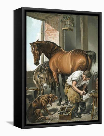 Blacksmith-Edwin Henry Landseer-Framed Stretched Canvas