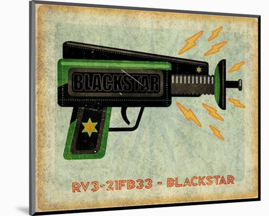 Blackstar Ray Gun-John Golden-Mounted Art Print