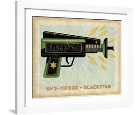 Blackstar Ray Gun-John W^ Golden-Framed Art Print