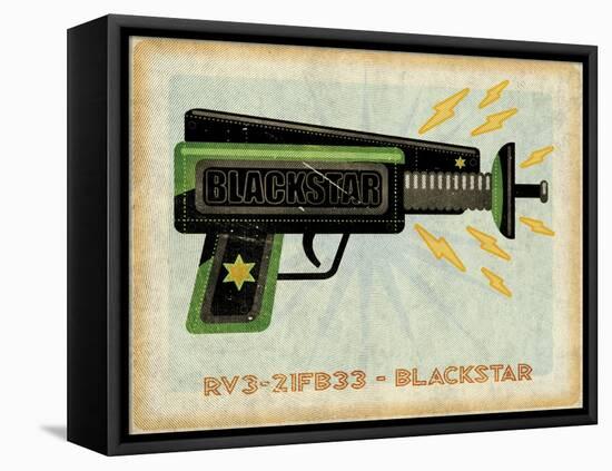 Blackstar Ray Gun-John W Golden-Framed Stretched Canvas