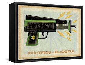 Blackstar Ray Gun-John W Golden-Framed Stretched Canvas