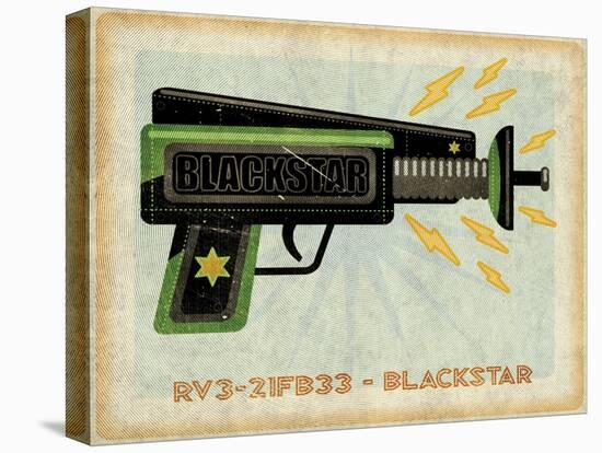 Blackstar Ray Gun-John W Golden-Stretched Canvas